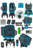 DAFLONG 12 Köşe 360 Derece Yatay Dikey Çapraz Kumandalı Ve Çantalı Lazer Metre Hizalama - 1