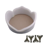 Plastik Havlu Ve Tesbih Kutusu Prenses 26X27X10 Cm   Gümüş - 1