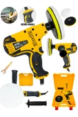 DAFLONG Tam Profesyonel 6 Kademe Devir Ayarlı 125 Mm Zımpara Araba Pasta Cila Polisaj Makinesi-sarı - 2