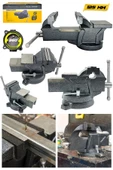 DAFLONG DAFLON iTALY STYLE 125 Mm Özel Alışımlı Paslanmaz Dövme Çelik Sabit Tezgah Masa Mengenesi - 1
