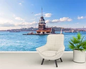 İstanbul Kız Kulesi Manzaralı Duvar Kağıdı thumbnail 5