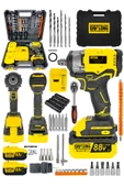 DAFLONG ITL-02S Torklu Somun Bijon Sökme Vidalama Metal Mandrenli Matkap Çantalı - Sarı - 1