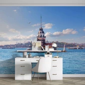 İstanbul Kız Kulesi Manzaralı Duvar Kağıdı thumbnail 3