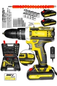 DAFLONG 36 V SU TERAZİLİ ÇELİK GÖVDE ŞARJLI DARBELİ MATKAP+UÇ SETİ - 1