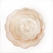 Capiz Üçlü Set -Yuvarlak Sedef 23 CM - 1