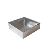 Asetat Kutu Altı Karton 7X7X2.2 CM (50 Adet)  Gümüş - 1