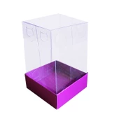 Asetat Kutu Altı Karton 5X5X8 CM (50 Adet)  Mor - 1