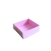 Asetat Kapaklı Karton Kutu 6X6X2.5 CM (50 Adet)  Pembe - 1