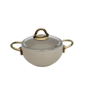 Sudedi Home Güveç Granit 6 Parça Tencere Seti Metal Sap Krem Gold K-593 - 1