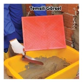 Saplı Plastik Sıvacı Küreği Harç Duvar Beton Sıva Yayma 44x36 cm Boyutunda Plastik Sap - 3