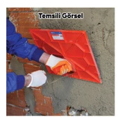 Saplı Plastik Sıvacı Küreği Harç Duvar Beton Sıva Yayma 44x36 cm Boyutunda Plastik Sap - 6