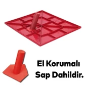 Saplı Plastik Sıvacı Küreği Harç Duvar Beton Sıva Yayma 44x36 cm Boyutunda Plastik Sap - 4