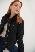 FASHION FRIENDS KADIN İÇİ KÜRKLÜ DENİM CEKET 23K0266K1 - 7