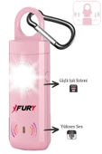 FURY Kişisel Güvenlik Alarmı Ve Anahtarlık - 130db Yüksek Sesli, Işıklı, Şarj Edilebilir, PEMBE - 5