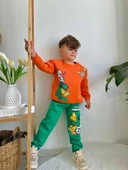 ERKEK ÇOCUK MİNECRAFT MODELLİ 3İPLİK  ŞARDONLU EŞOFMAN TAKIMI - 4