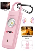 FURY Kişisel Güvenlik Alarmı Ve Anahtarlık - 130db Yüksek Sesli, Işıklı, Şarj Edilebilir, PEMBE - 3
