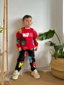 ERKEK ÇOCUK MARVEL MODELLİ 3 İPLİK ŞARDONLU EŞOFMAN TAKIMI - 2