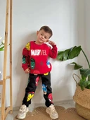 ERKEK ÇOCUK MARVEL MODELLİ 3 İPLİK ŞARDONLU EŞOFMAN TAKIMI - 1