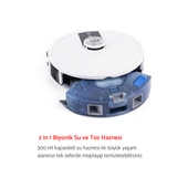 S7 Plus Akıllı Çöp Istasyonlu Robot Vacuum & Mop Süpürge Beyaz(Yui Türkiye Garantili) - 4
