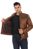 Spor Model Erkek Deri Mont Taba Renk - 10