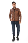 Spor Model Erkek Deri Mont Taba Renk - 9