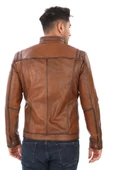 Spor Model Erkek Deri Mont Taba Renk - 8
