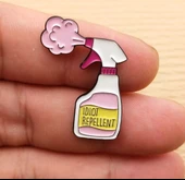 Idıot Repellent Yazılı Broş - 1
