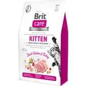 Brit Care Hypo-Allergenic Tavuklu ve Hindili Tahılsız Yavru Kedi Maması 2 Kg SKT 07/2025 - 1