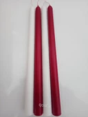 qosrix Yılbaşı Özel Serisi 4'lü Kırmızı Beyaz Şamdan Doğal Kokulu Soya Mumu Yeni Yıl Noel Uzun Çubuk Konik Mum thumbnail 2