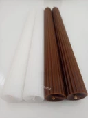 qosrix Yılbaşı Özel Serisi 4'lü Kahverengi Beyaz Şamdan Doğal Kokulu Soya Mumu Yeni Yıl Noel Uzun Çubuk Konik Mum thumbnail 3