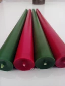 qosrix Yılbaşı Özel Serisi 4'lü Kırmızı Yeşil Şamdan Doğal Kokulu Soya Mumu Yeni Yıl Noel Uzun Çubuk Konik Mum - 4