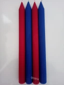 qosrix Yılbaşı Özel Serisi 4'lü Kırmızı Mavi Şamdan Doğal Kokulu Soya Mumu Yeni Yıl Noel Uzun Çubuk Konik Mum thumbnail 2