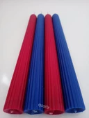 qosrix Yılbaşı Özel Serisi 4'lü Kırmızı Mavi Şamdan Doğal Kokulu Soya Mumu Yeni Yıl Noel Uzun Çubuk Konik Mum thumbnail 3