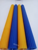 qosrix Yılbaşı Özel Serisi 4'lü Sarı Mavi Şamdan Doğal Kokulu Soya Mumu Yeni Yıl Noel Uzun Çubuk Konik Mum thumbnail 4