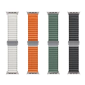 Apple Watch Ultra 49mm Uyumlu Yumuşak Kumaş Hasır Örgülü Kordon KRD-123 - 2