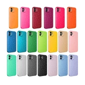 iPhone 12 Kılıf Kamera Korumalı Simli Lüks Koton Kapak thumbnail 2