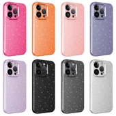 iPhone 14 Pro Kılıf Kamera Korumalı Simli Lüks Koton Kapak thumbnail 2