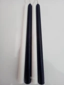 qosrix Yılbaşı Özel Serisi 4'lü Siyah Beyaz Şamdan Doğal Kokulu Soya Mumu Yeni Yıl Noel Uzun Çubuk Konik Mum thumbnail 2