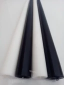 qosrix Yılbaşı Özel Serisi 4'lü Siyah Beyaz Şamdan Doğal Kokulu Soya Mumu Yeni Yıl Noel Uzun Çubuk Konik Mum thumbnail 3