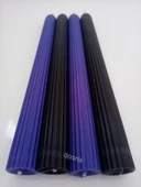 qosrix Yılbaşı Özel Serisi 4'lü Siyah Mor Şamdan Doğal Kokulu Soya Mumu Yeni Yıl Noel Uzun Çubuk Konik Mum thumbnail 3