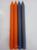 qosrix Yılbaşı Özel Serisi 4'lü Turuncu Gri Şamdan Doğal Kokulu Soya Mumu Yeni Yıl Noel Uzun Çubuk Konik Mum thumbnail 5