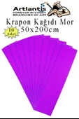 Renkli Krapon Kağıdı 50x200 cm 10 Adet Renkli Grapon Kağıdı Okul Sınıf Etkinlik Kreş Okul Öncesi Kırapon Grafon - 5