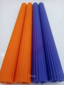 qosrix Yılbaşı Özel Serisi 4'lü Turuncu Mor Şamdan Doğal Kokulu Soya Mumu Yeni Yıl Noel Uzun Çubuk Konik Mum thumbnail 6