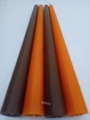 qosrix Yılbaşı Özel Serisi 4'lü Turuncu Kahverengi Şamdan Doğal Kokulu Soya Mumu Yeni Yıl Noel Uzun Çubuk Konik Mum thumbnail 3