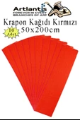 Renkli Krapon Kağıdı 50x200 cm 10 Adet Renkli Grapon Kağıdı Okul Sınıf Etkinlik Kreş Okul Öncesi Kırapon Grafon - 10