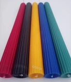 qosrix 5'li Çok 5 Renkli Şamdan Mumu 1. Kalite Soya Doğal Vanilya Kokulu Uzun Çubuk Konik Mum Dekoratif thumbnail 2