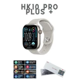 Watch 10 Series HK10 Pro+ Plus Amoled G-Sensör Akıllı Saat Çift Kordon Yapay Zeka Kulaklık Eşleme Çağrı Cevaplama - 1