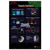 Watch 10 Series HK10 Pro+ Plus Amoled G-Sensör Akıllı Saat Çift Kordon Yapay Zeka Kulaklık Eşleme Çağrı Cevaplama - 5