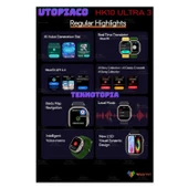 HK10 Ultra 3-A Amoled Ekran Watch 10 Serisi Akıllı Saat Yapay Zeka Bildirim Okuma Çağrı Cevaplama Tüm Modellerle Uyumlu - 7