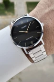 Casio CSISTE182 Kadranı Siyah Kordonu Gümüş Renk Hediye Paketli Erkek Kol Saati thumbnail 1